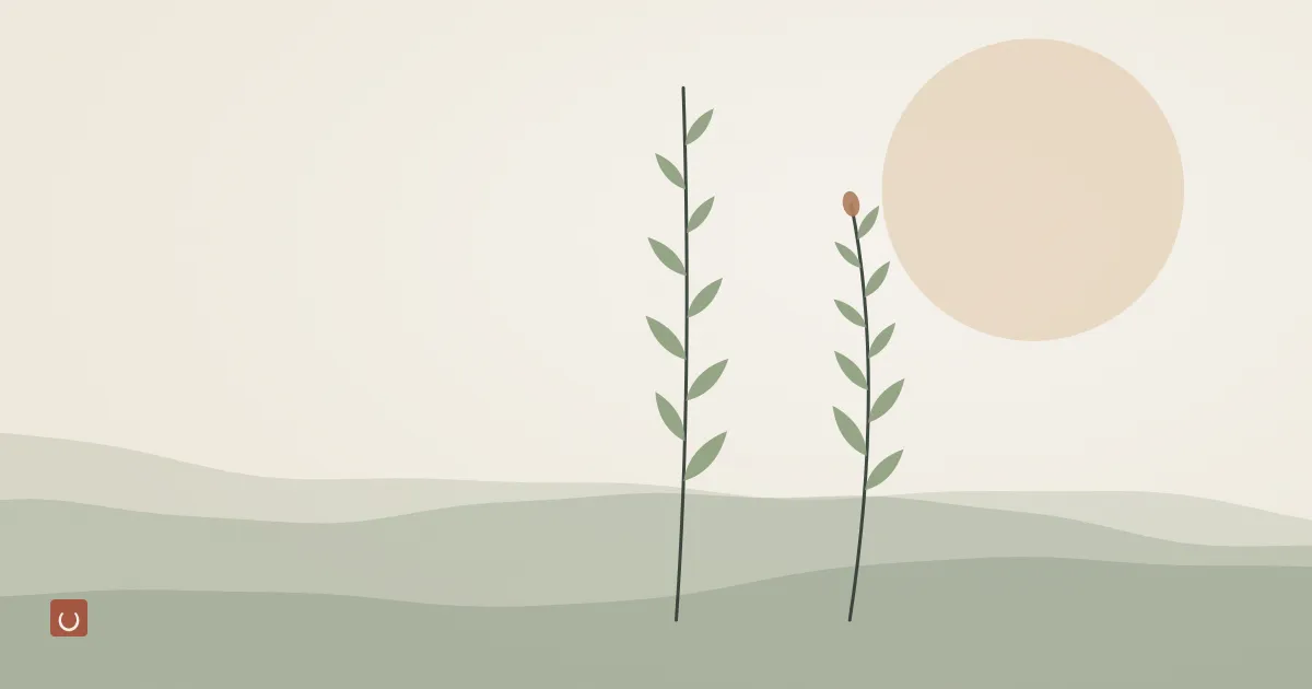 Abstract ink wash illustration of a small circle of pale color on a soft field, representing a careful skin patch test