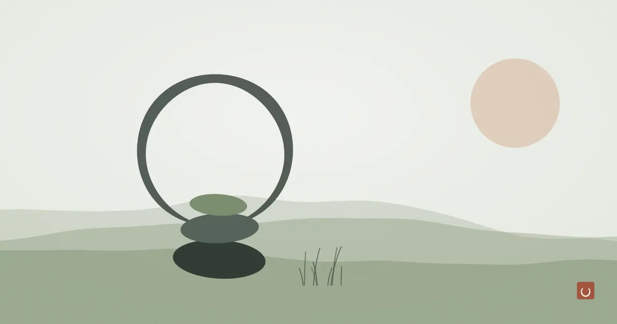 Abstract ink wash illustration of a magnifying lens resting over faint lines of text, representing careful reading of makeup labels
